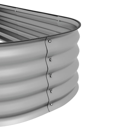 Raised metal bed, 150x62x30 cm, open base