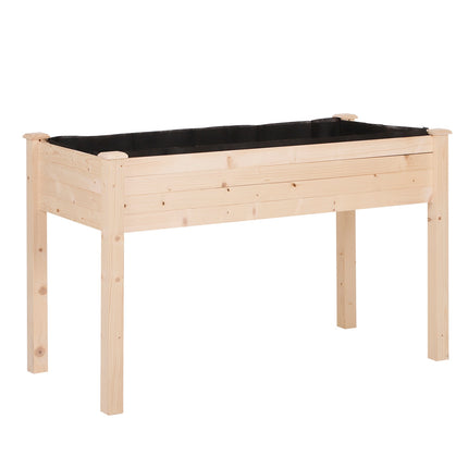 Raised bed pot, Wood & Fabric, 122.5x56.5x76 cm