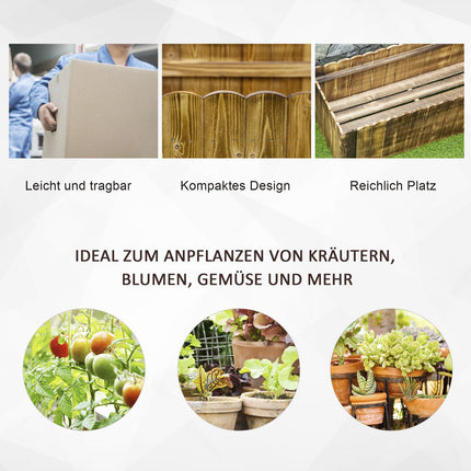 Granwood Raised planter box for herbs, vegetables, flowers - 120 x 40 x 40 cm