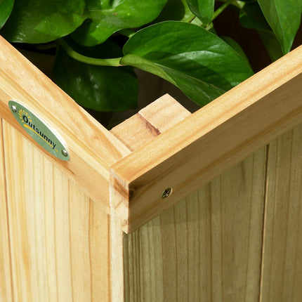 Raised bed divider with trellis & privacy screen, 133x165 Cm