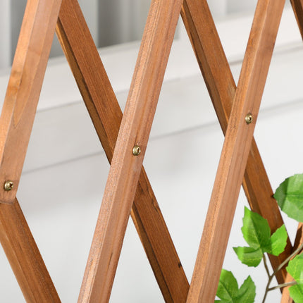 Raised garden bed with trellis and wheels, solid wood