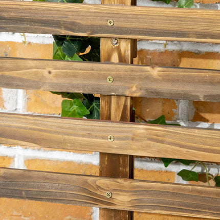 Raised bed pot with wheels & trellis, 65x31x147 cm