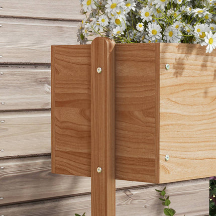 Raised bed in wood in 3 levels with lining for garden
