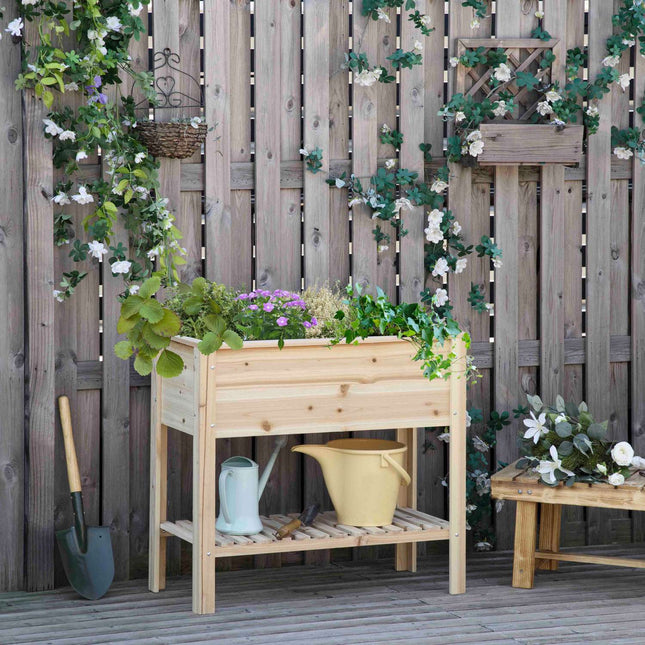 Garden raised bed with irrigation, 90x40x81 cm