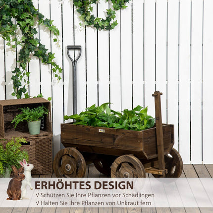 Wooden flower box - 120x53x55 cm, capacity 50 kg