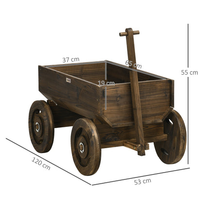 Wooden flower box - 120x53x55 cm, capacity 50 kg