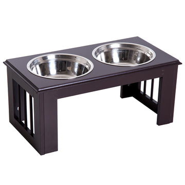 Raised Dog Bowl Stand - Stainless Steel, 23""x12""x10""