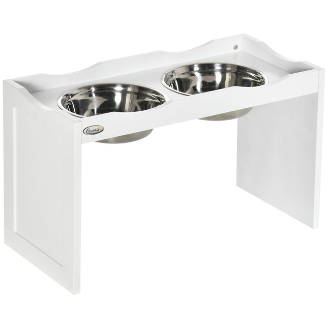 Raised dog bowl for large dogs, 2 x 2L stainless steel