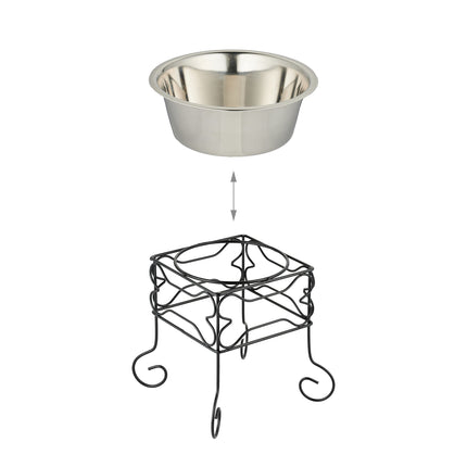 Raised Dog Bowl Stand, 1500 ml, Stainless Steel