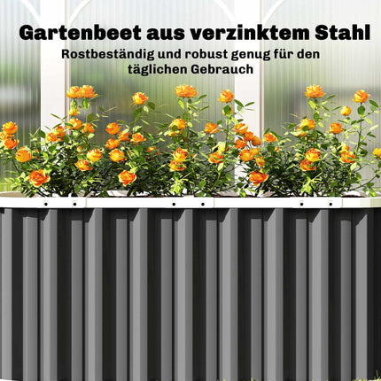 Raised Garden Bed, 61 cm Deep, Galvanized Steel
