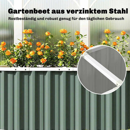 Raised Garden Bed, 61 cm Deep, Galvanized Steel