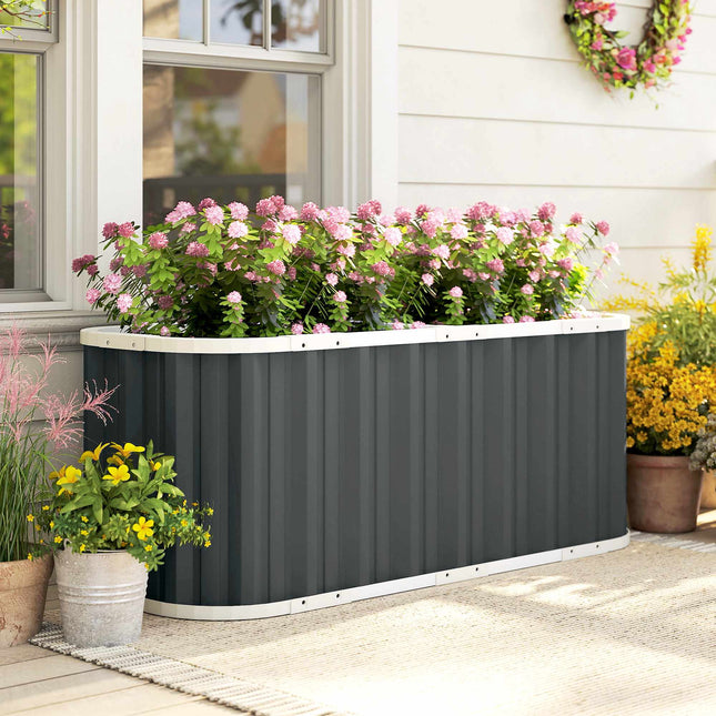 Raised Garden Bed, 61 cm Deep, Galvanized Steel