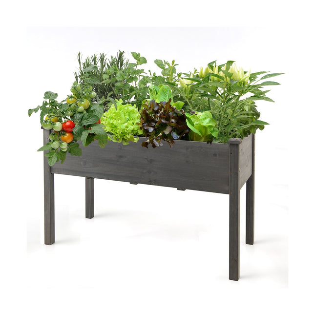 Raised Garden Bed, Large Wooden Planter Box, 125x59x76 cm