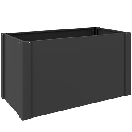 Raised Garden Bed, Open Base, Galvanized Steel, 102x52x55 cm