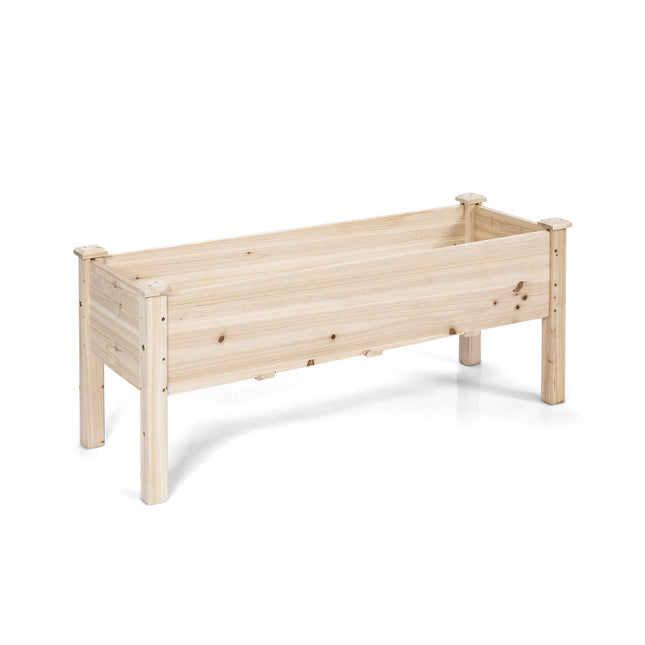 Raised Garden Bed Planter Box Stand, Fir Wood, 120 cm