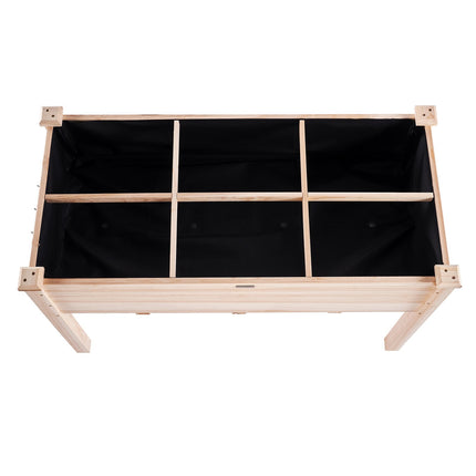 Raised Garden Bed Planter, Fir Wood, 120x58x76 cm