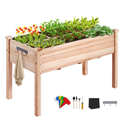 Raised Garden Bed Planter, Fir Wood, 120x58x76 cm