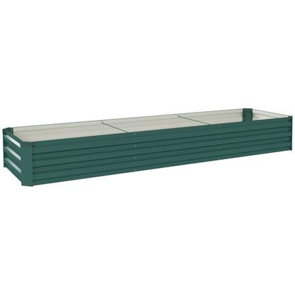 Raised Garden Bed, Steel, Open Bottom, 240x60x30 cm