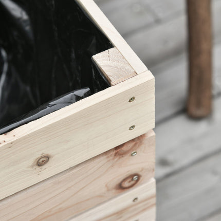 Raised Garden Bed, Weather-Resistant Solid Wood, 50x30x60 cm