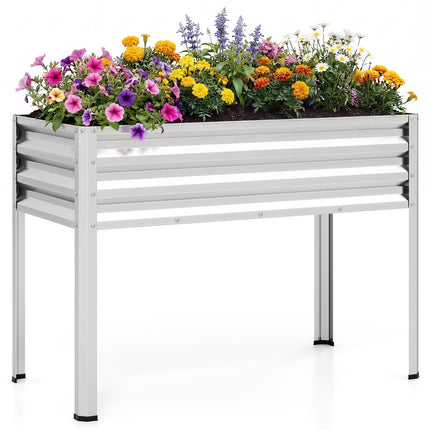 Raised Garden Bed With Legs, Metal Planter 44x22x32