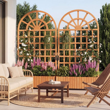 Raised Garden Bed With Trellis, 71 Inch Fir Wood