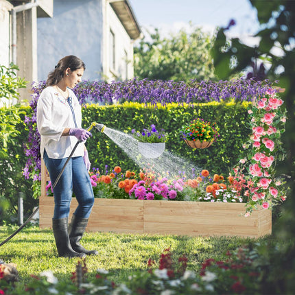 Raised Garden Bed With Trellis And Hanging Roof, 200 Cm