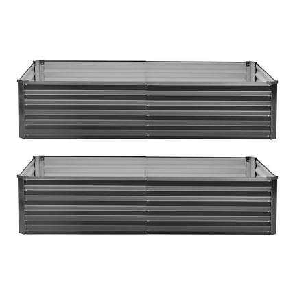 Raised Garden Beds, 2 Pack, Galvanized Metal, 2030x1020x460mm