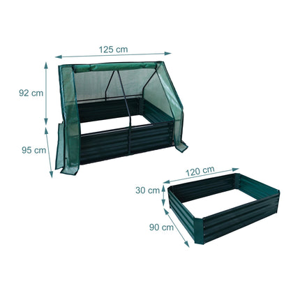 Raised Garden Bed with Greenhouse Cover