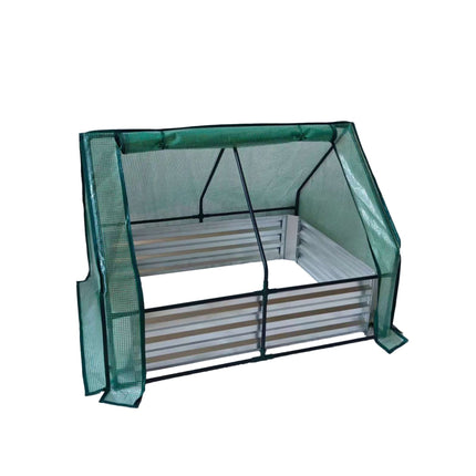 Raised Garden Bed with Greenhouse Cover, Metal