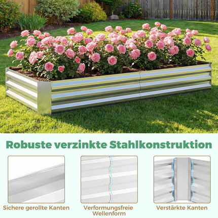 Raised Garden Bed with Removable PVC Greenhouse Cover