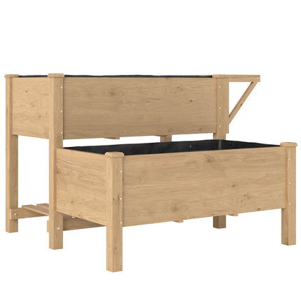 Raised Garden Bed with Shelves, 76.5 cm, Fir Wood
