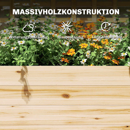 Raised Garden Bed with Trellis & Roof, Wood Planter Box