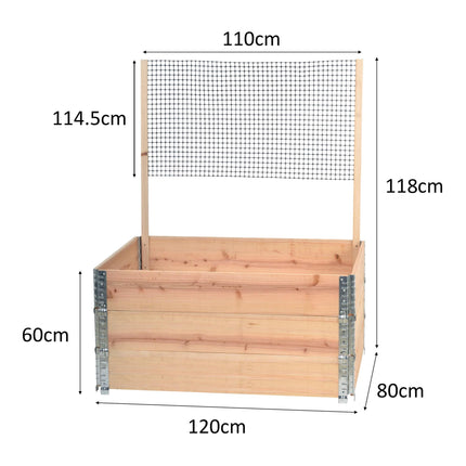 Raised Garden Bed with Trellis for Vegetables & Herbs