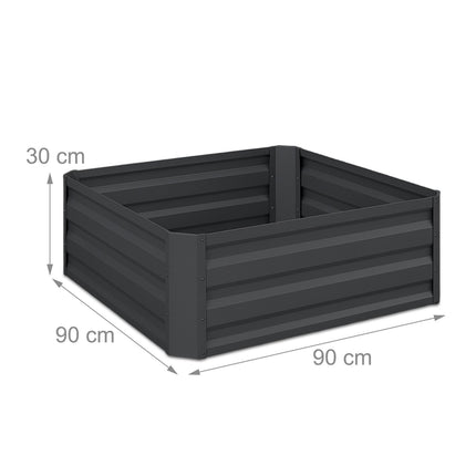 Raised Metal Flower Bed – Rectangular, Galvanized
