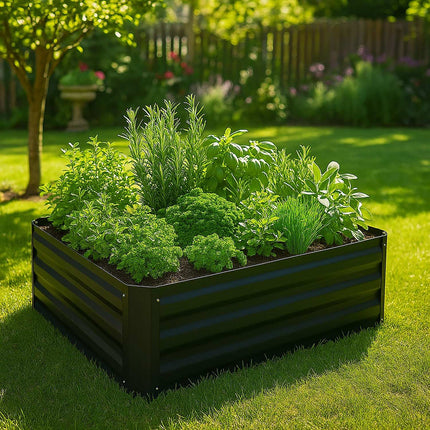 Raised Metal Flower Bed – Rectangular, No Bottom