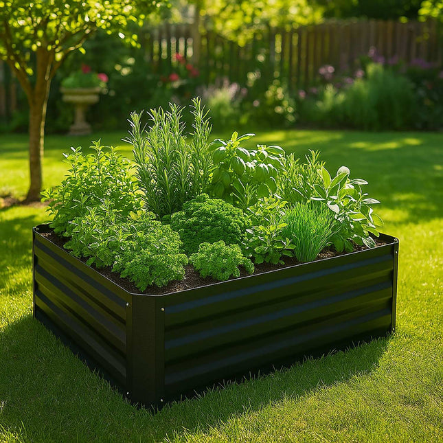 Raised Metal Flower Bed – Rectangular, No Bottom