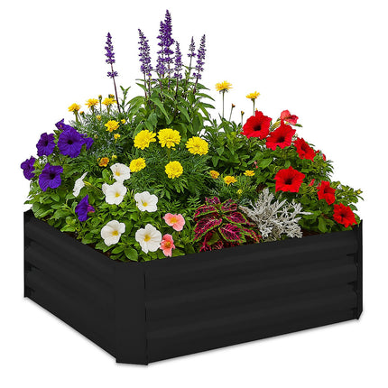 Raised Metal Flower Bed – Rectangular, No Bottom