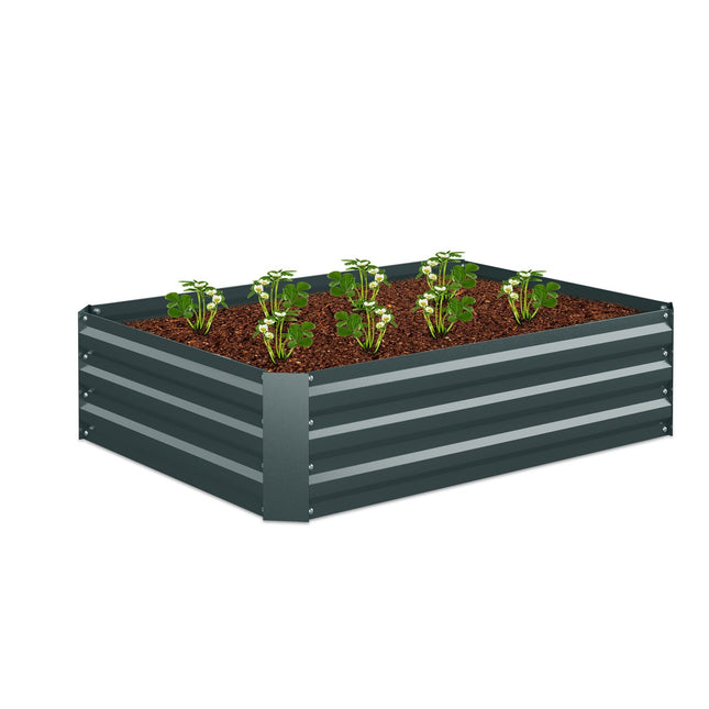 Raised Metal Flower Bed for Vegetables and Herbs