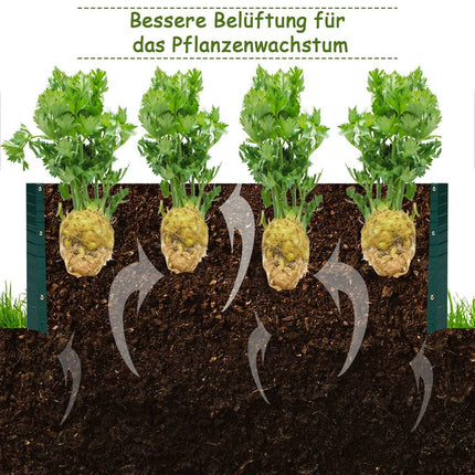Raised Steel Planter Box for Vegetables and Herbs, 100x30.5x80 cm