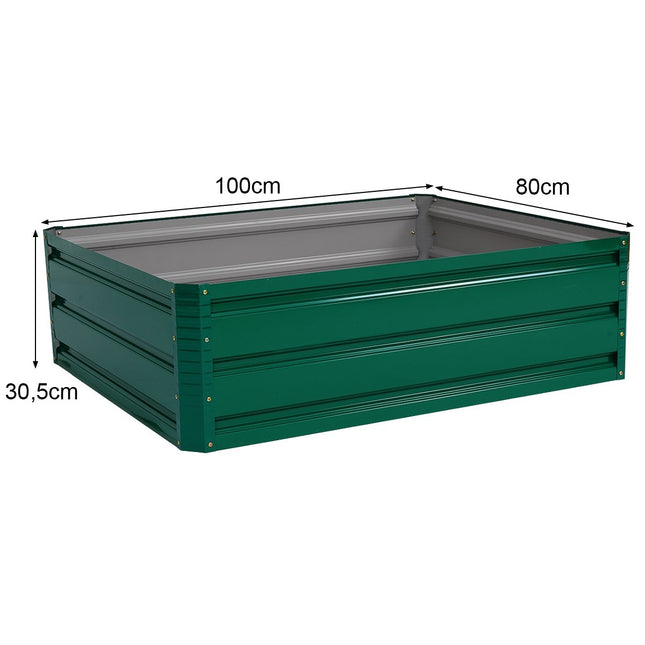 Raised Steel Planter Box for Vegetables and Herbs, 100x30.5x80 cm