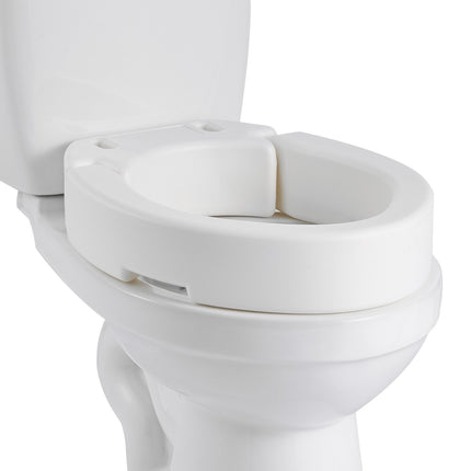 Raised Toilet Seat Riser, 300 lb, 3.5 in Lift, Elongated