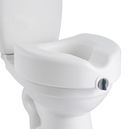 Raised Toilet Seat Riser, 5 in Lift, 350 lb Capacity