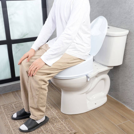 Raised Toilet Seat Riser, 6 Inch, 300 lb, Universal Locking