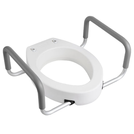 Raised Toilet Seat with Arms, 3.5 in Lift, 300 lb