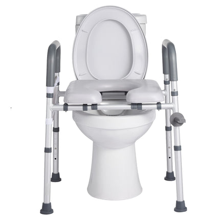 Raised Toilet Seat with Arms, Adjustable Height, 181 kg