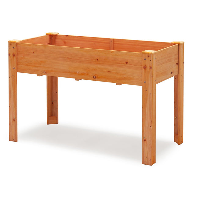 Raised Wooden Garden Bed with Drainage Holes, 120x60x82 cm