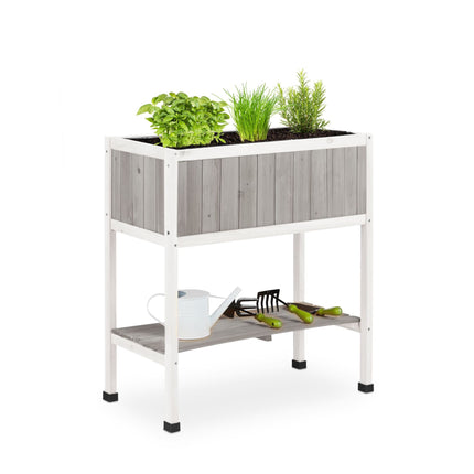 Raised Wooden Planter Box with Removable Liner