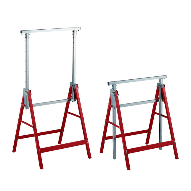 Raised and lowered work trestle set of 2