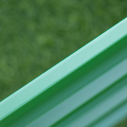 Verhoogd bed van staal tuinbed plantenbak bloembak 183 x 47 x 40 cm met handschoenen in groen voor groenten en bloemen