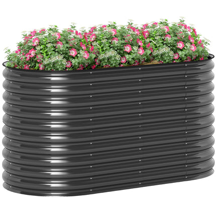 Verhoogd bed van staal, plantenbed, koudframe, tuinbed, stapelbaar, bloembak, steekbare plantenbak, 160 x 80 x 80 cm, moestuin voor tuin, balkon, terras, plantenpot voor bloemen, planten